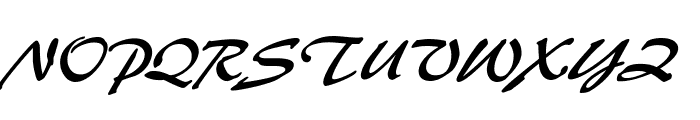 Brushstroke 35 Italic Font UPPERCASE
