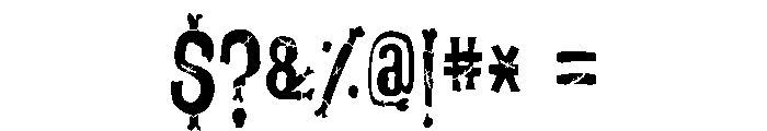 BRAIN EATERZ Bold Font OTHER CHARS