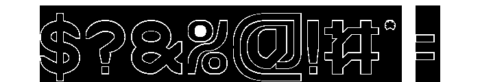 BRAIN MACHINE-Hollow-Inverse Font OTHER CHARS