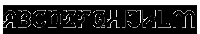 BRAIN MACHINE-Hollow-Inverse Font UPPERCASE