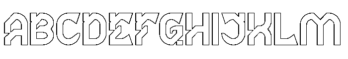 BRAIN MACHINE-Hollow Font UPPERCASE