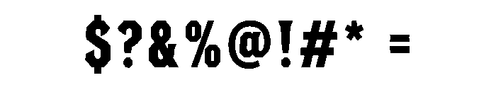 BRAXVOR Font OTHER CHARS