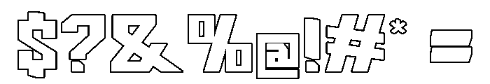 BROCSY-Outline Font OTHER CHARS