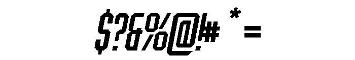 BRUTEFORCE-BoldItalic Font OTHER CHARS