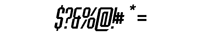 BRUTEFORCE SemiBold Italic Font OTHER CHARS