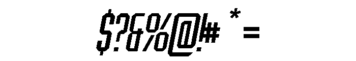 BRUTEFORCE-SemiBoldItalic Font OTHER CHARS