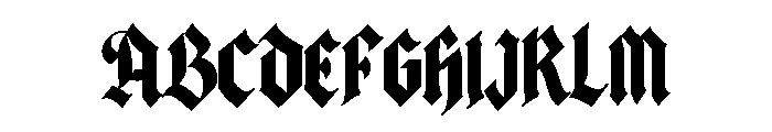 Brackhold Font UPPERCASE