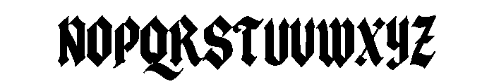 Brackhold Font UPPERCASE