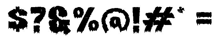 Brain Eater Horror Font OTHER CHARS