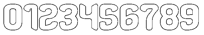 Brainwave-Hollow Font OTHER CHARS