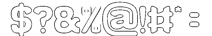 Brainwave-Hollow Font OTHER CHARS