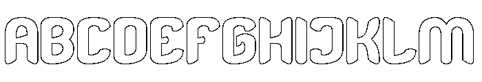 Brainwave-Hollow Font UPPERCASE