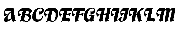 Brangkal Extra Bold Italic Font UPPERCASE