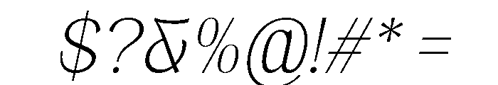 Brangkal Extra Light Italic Font OTHER CHARS