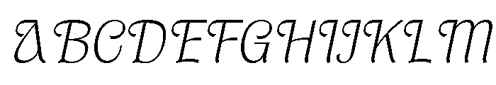 Brangkal Extra Light Italic Font UPPERCASE