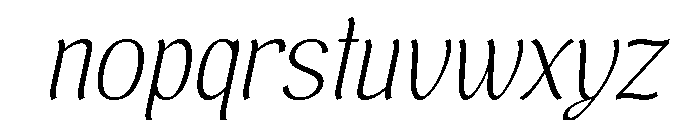 Brangkal Extra Light Italic Font LOWERCASE