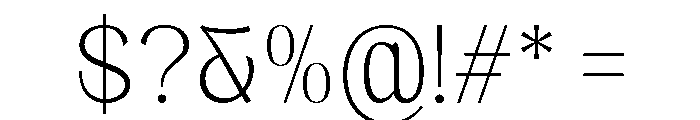 Brangkal Extra Light Font OTHER CHARS