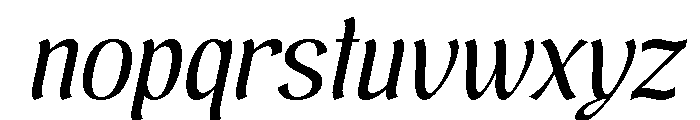 Brangkal Italic Font LOWERCASE