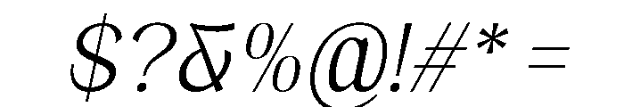 Brangkal Light Italic Font OTHER CHARS