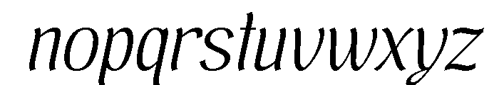 Brangkal Light Italic Font LOWERCASE