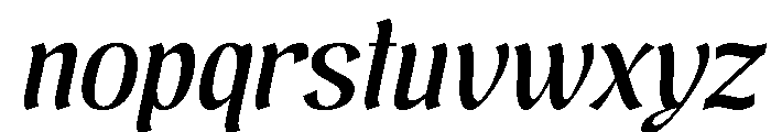 Brangkal Medium Italic Font LOWERCASE