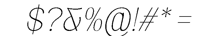 Brangkal Thin Italic Font OTHER CHARS