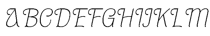 Brangkal Thin Italic Font UPPERCASE