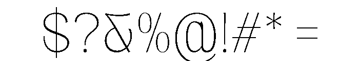 Brangkal Thin Font OTHER CHARS