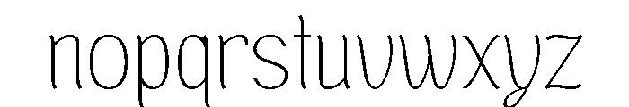 Brangkal Thin Font LOWERCASE