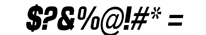 Braskion Black Cond Obliq Font OTHER CHARS