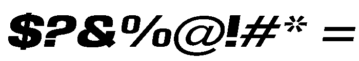 Braskion Black Expanded Oblique Font OTHER CHARS
