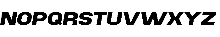 Braskion Black Expanded Oblique Font UPPERCASE