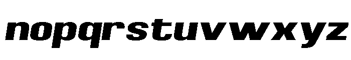 Braskion Black Expanded Oblique Font LOWERCASE