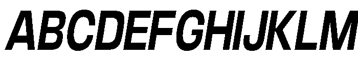 Braskion Bold Condensed Oblique Font UPPERCASE