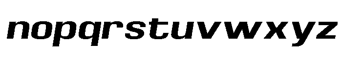 Braskion Bold Expanded Oblique Font LOWERCASE
