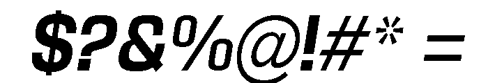 Braskion Bold SemiCond Obliq Font OTHER CHARS