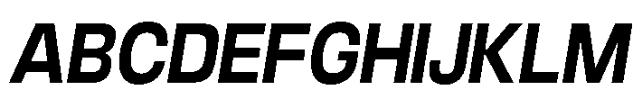Braskion Bold SemiCond Obliq Font UPPERCASE