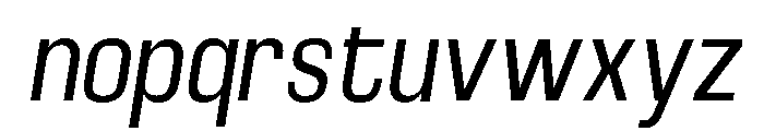 Braskion Condensed Oblique Font LOWERCASE