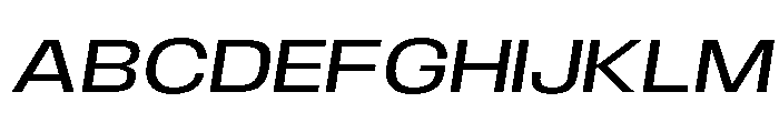 Braskion Expanded Oblique Font UPPERCASE