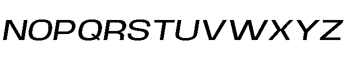 Braskion Expanded Oblique Font UPPERCASE