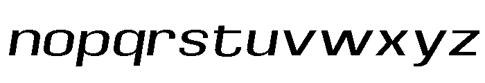 Braskion Expanded Oblique Font LOWERCASE