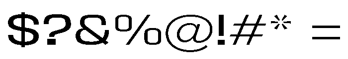 Braskion Expanded Font OTHER CHARS