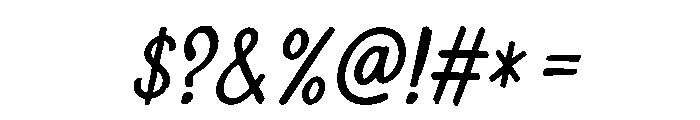Brasko Italic Font OTHER CHARS