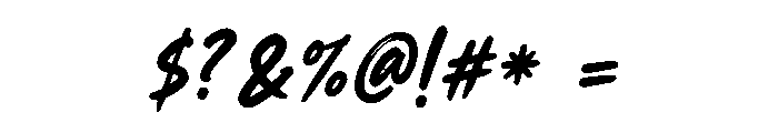Brave Stroke Font OTHER CHARS