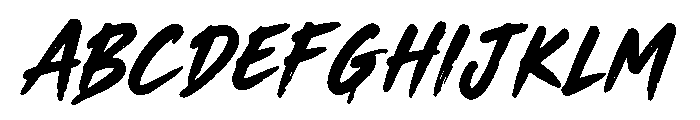 Brave Stroke Font UPPERCASE