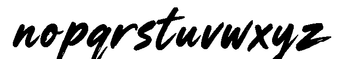 Brave Stroke Font LOWERCASE