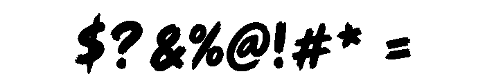 Bravely Bold Font OTHER CHARS