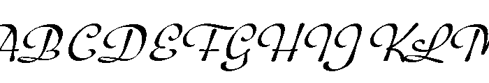 Bravelyn Script Exp Slant Font UPPERCASE