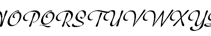 Bravelyn Script Exp Slant Font UPPERCASE