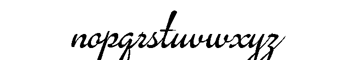 Bravelyn Script Exp Slant Font LOWERCASE